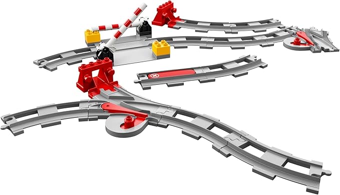 LEGO DUPLO Town Train Tracks Expansion Set 10882 - Building Block Railway Toys for Toddlers, Duplo Train Collection, Learning Through Play, Kid-Friendly Gifts for Boys and Girls Ages 2-5