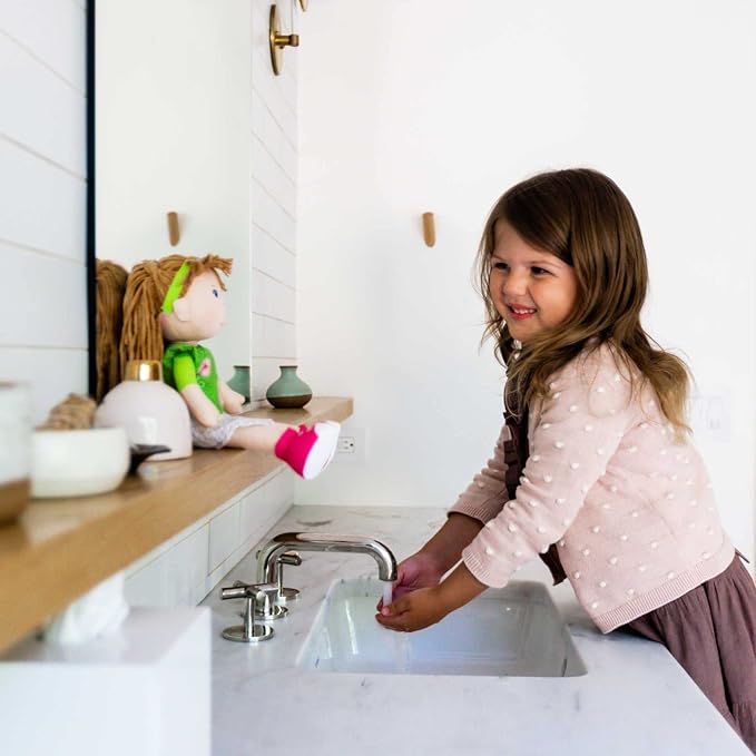 HABA Hedda - 12" Soft Doll with Brown Hair, Blue Eyes and Embroidered Face for Ages 18 Months and Up