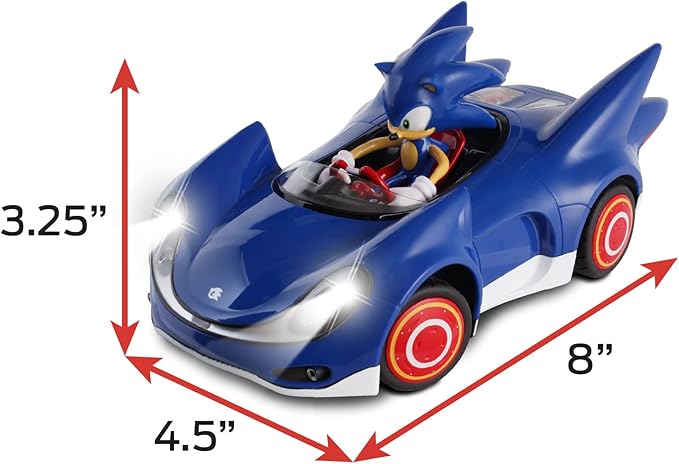 Sonic and Sega All Stars Racing Remote Controlled Car - Sonic the Hedgehog, For Ages 6 and up, Allows Children to Pretend to Drive and Have Fun at the Same Time!