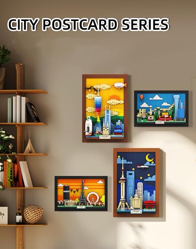 TUTU&LELE Postcard Venice, 3D Wall Art Craft Kit, Wall Art Architecture Skyline Model Kit, Office Home Décor, Architecture Building Blocks for Adults and Kids (580Pieces)