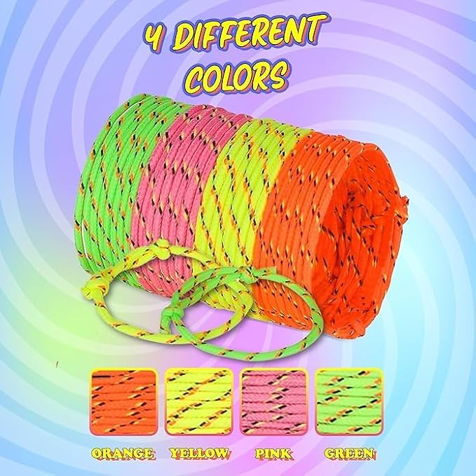 Bedwina Friendship Bracelets For Kids - (Pack of 432) Neon Adjustable Woven Rope Friendship Bracelets Bulk for Girls and Boys - Classroom Prizes for Kids Birthday Party Favors & Goodie Bag Stuffers