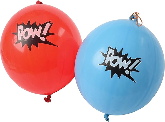 Superhero PUNCHBALLS - super hero party favors and toys (24 PC PARTY PACK)