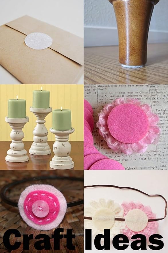 Playfully Ever After Light Green Felt Circle Stickers (4 inch - 15pc)