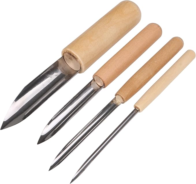 BQLZR Softer Pumpkins Skin Holes Tool Pumpkin Lantern Making Pumpkin Carving Kit Halloween Sculpting Tool for Fall Lanterns Pottery Clay Hole Ceramic Making Tool Pottery Hole Tool Pack of 4