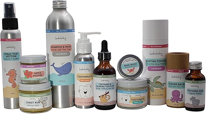 Kids All Natural Fluoride Free Toothpaste by Balm Baby Brand – SLS Free Toothpaste with Xylitol, Vegan, Gluten Free, BPA Free, Glass Jar Zero Waste Children’s Teeth Paste (2PK Orange)