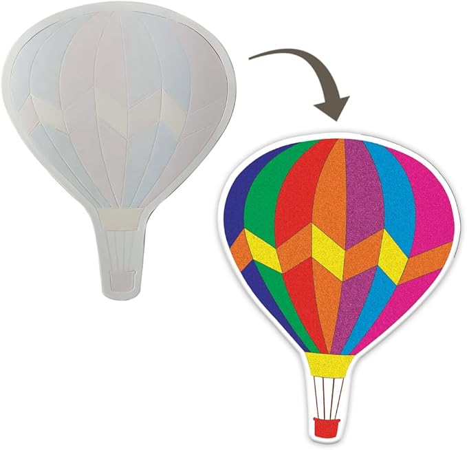 Toykraft Sand Art Kit, Toddler Craft for Kids 3 to 5, Peel and Stick Picture, Gift for Boys and Girls - Aircraft