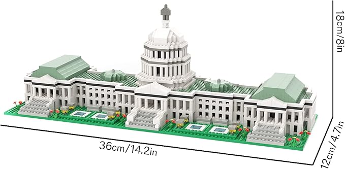 SEMKY Micro Mini Blocks United States Capitol Famous Landmark Model Set,(2888Pieces) -Building and Architecture Toys Gifts for Kid and Adult