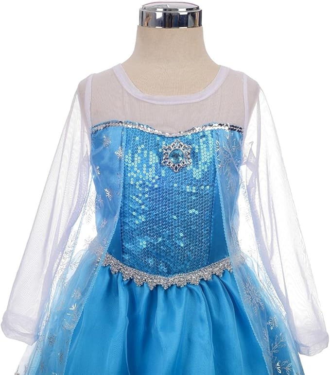 Dressy Daisy Toddler Little Girls' Ice Princess Dress Costume Birthday Halloween Christmas Fancy Party Dresses