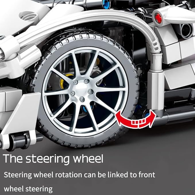 Mesiondy Building Blocks Toys Adults Kits, 1:14 MOC Building Set Sports Raceing Car Model for Boys Age 12-16 8-14，(1337 Pieces)