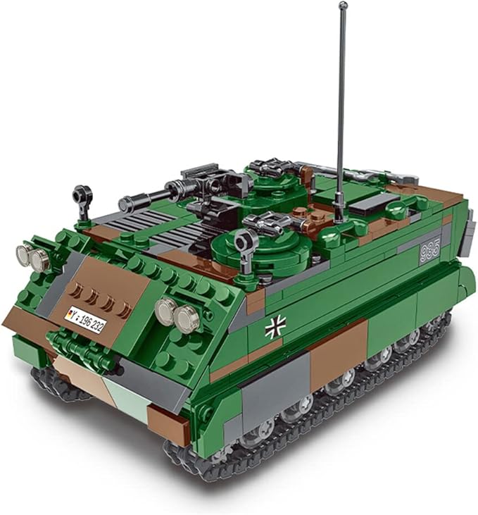 LACOS WW2 Military M113 Armored Carrier DIY Tank Small Particle Building Blocks Set, STEM Assembly Model, Home Decoration, Adult Kids Educational Toys - 735Pcs