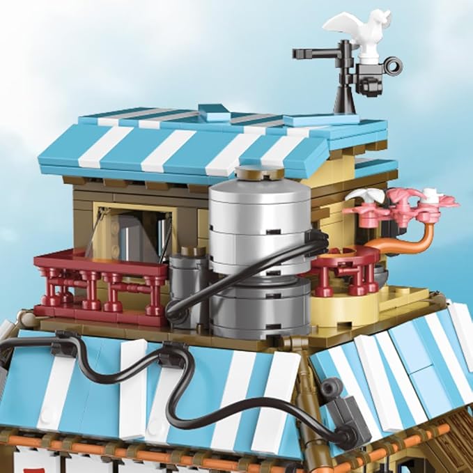 Japanese Ramen Shop Building Blocks Set - Mini Brick Simulation Architecture Construction Toy Ideal Gift Choice for Adult Teen 14+