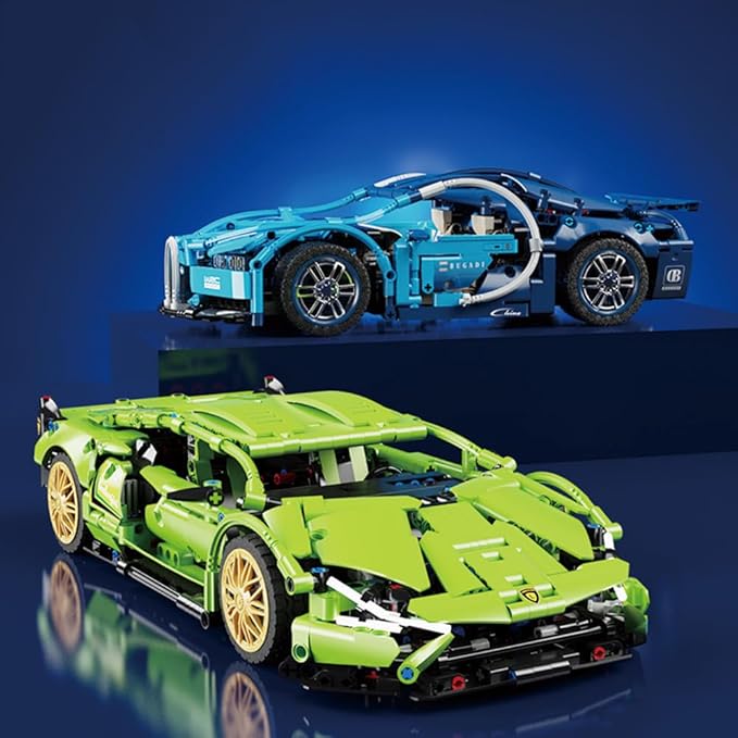 ENHANA Building Blocks Tech Sports Car 1: 14 Supercar Building Brick Racing Car Building Kit Adult Collectible Race Cars Model Great Gift for Boys, Girls, and Teens Ages 6+,1268PCS