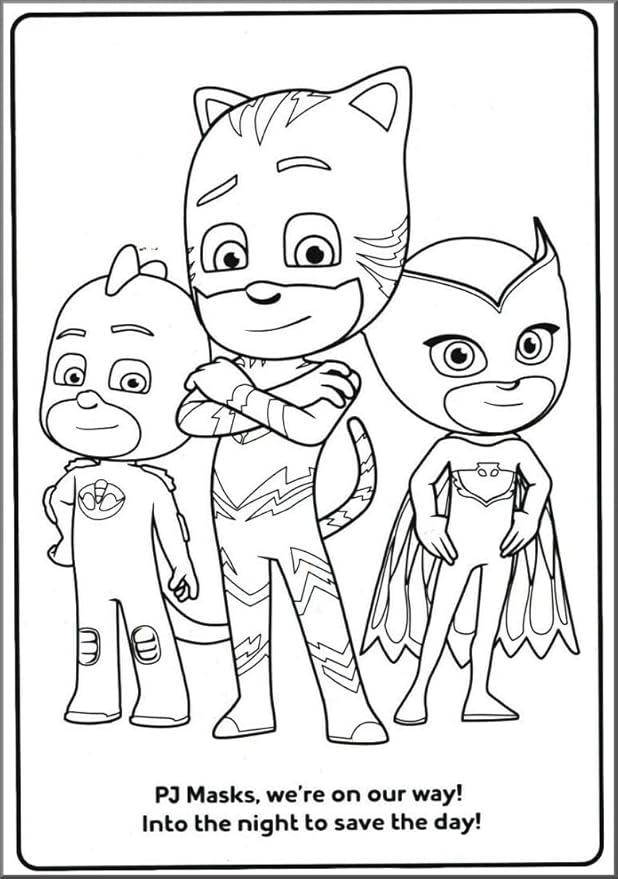 PJ Masks Coloring Book with Stickers Bundle