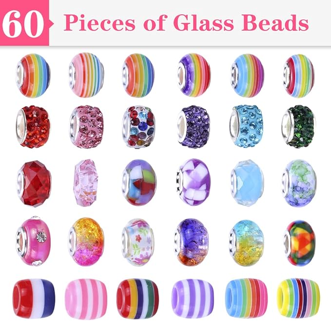 VICTLOV Charm Bracelet Making Kit, DIY Craft for Girls, Unicorn/Mermaid Crafts Gifts Set for Arts and Crafts for Girls Teens Ages 5-12