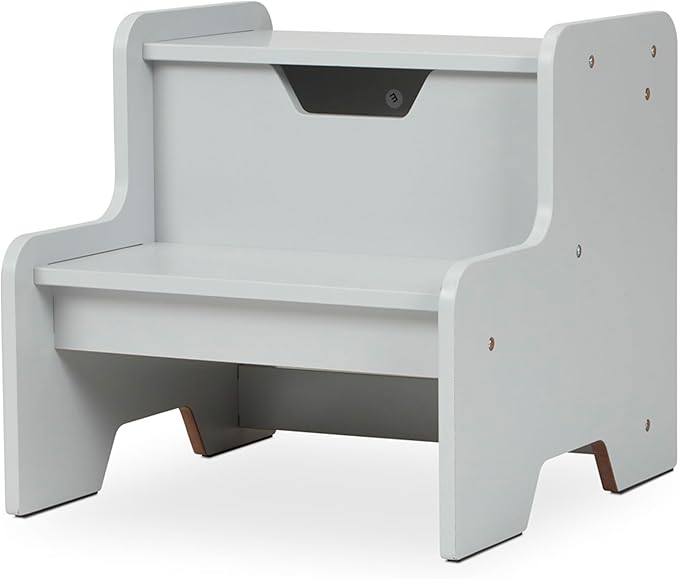 Melissa & Doug Kids Furniture Wooden Step Stool - Gray