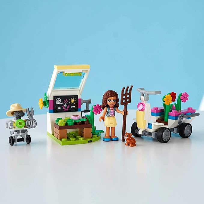 LEGO Friends Olivia’s Flower Garden 41425 Building Toy for Kids; This Play Garden Comes with 2 Buildable Figures, Friends Olivia and Zobo, for Hours of Creative Play (92 Pieces)