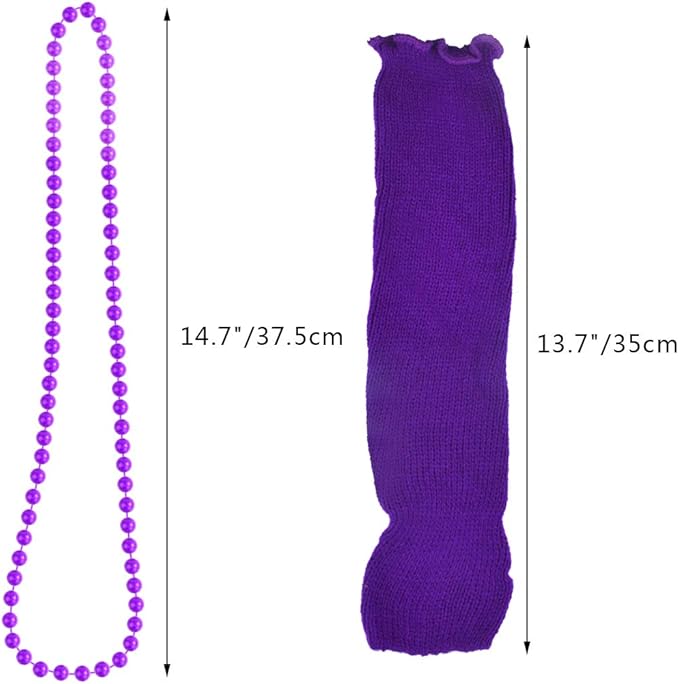 Kids 6 in 1 Costume Accessories 1970s 1980s Fancy Outfits and Dress for Cosplay Party Theme Party for Girl