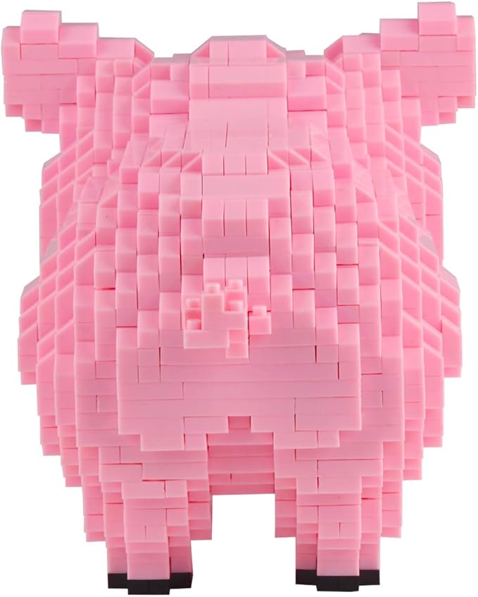 Larcele Micro Pig Building Blocks Mini Building Toy Bricks,1547 Pieces KLJM-02 (Model 558)