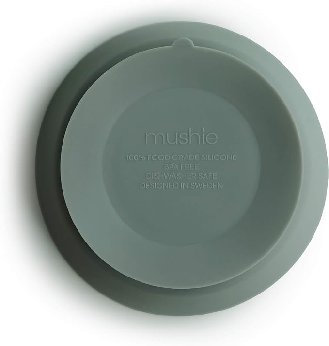 mushie Silicone Suction Bowl | BPA-Free Non-Slip Design (Cambridge Blue)