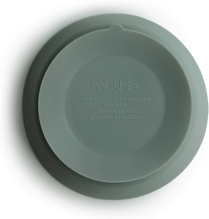 mushie Silicone Suction Bowl | BPA-Free Non-Slip Design (Cambridge Blue)