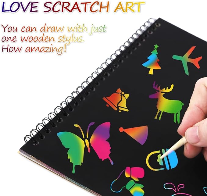 Scratch Art Books for Kids Rainbow Scratch Paper for Best Gifts