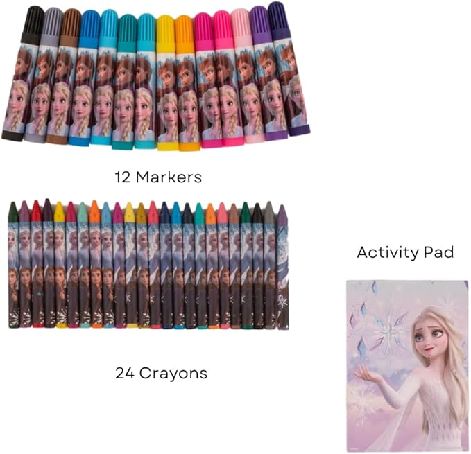 Disney Frozen Creative Coloring Canvas Painting and Activity Set for Kids, 1000+ pcs