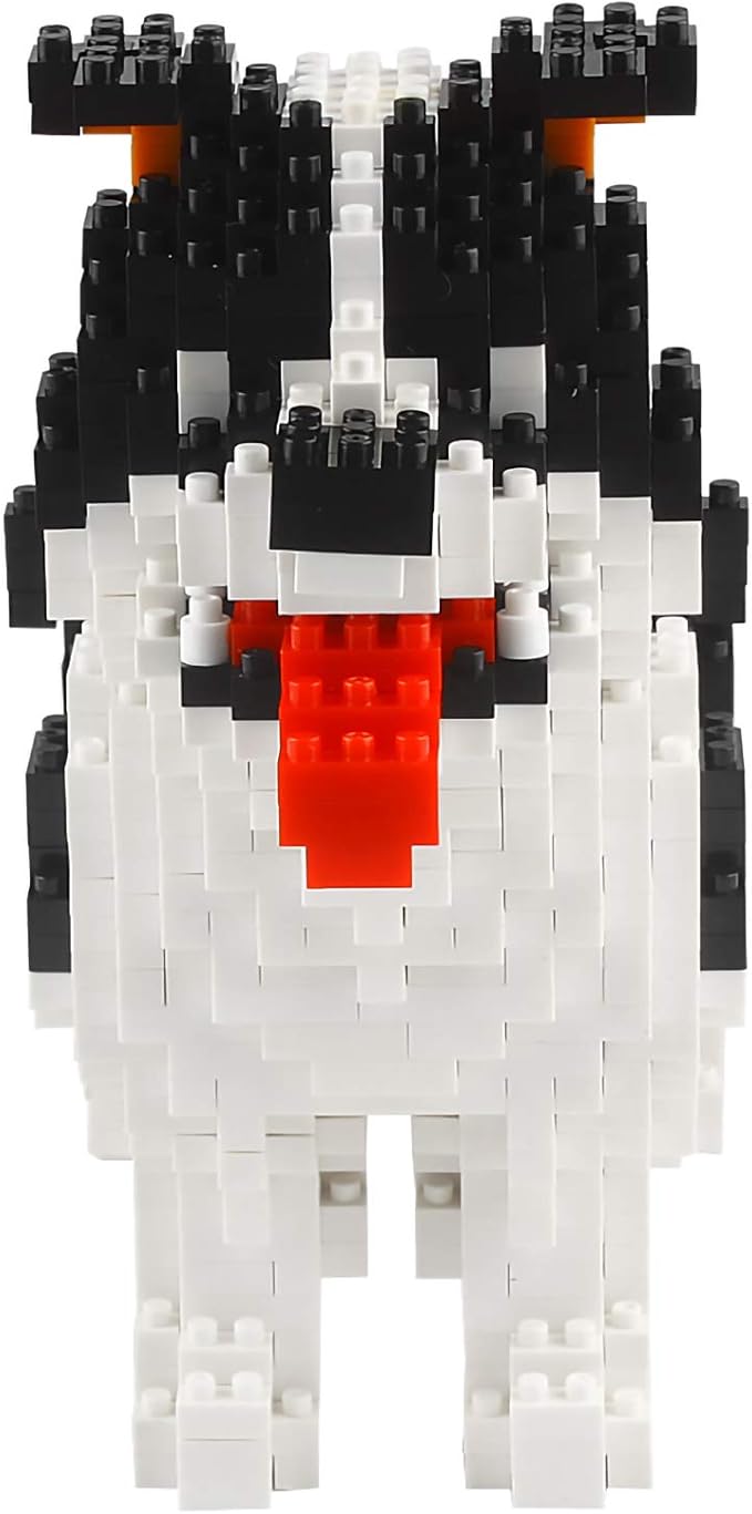 Larcele Micro Dog Building Blocks Set Pet Mini Building Toy Bricks Kit,950 Pieces KLJM-02 (Border Collie)