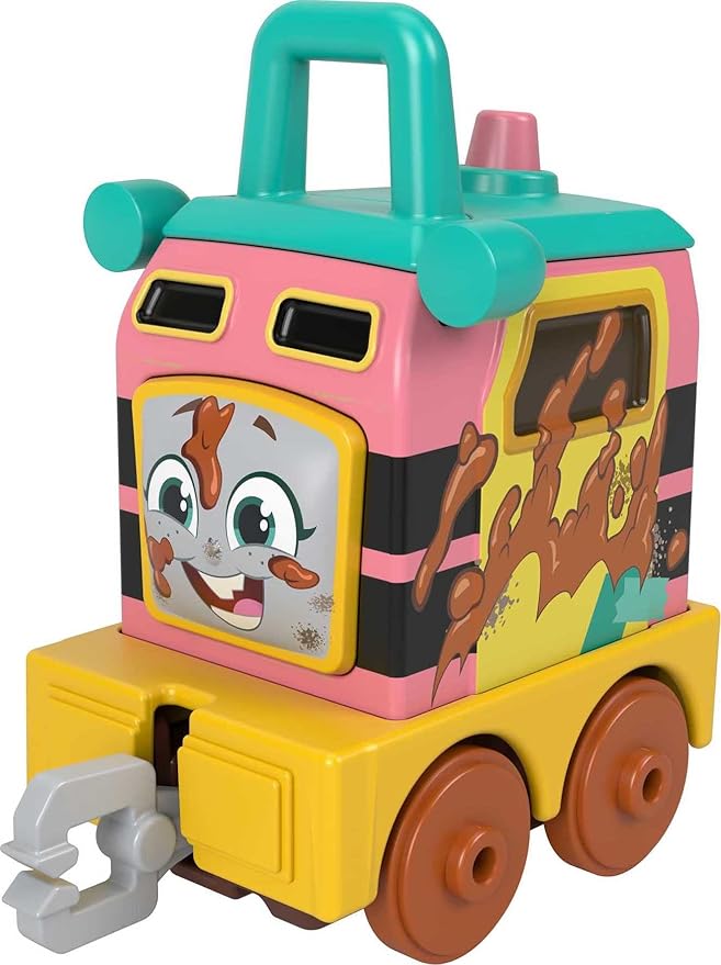 Thomas & Friends Motorized Toy Set Muddy Fix ‘em Up Friends Carly the Crane & Sandy the Rail Speeder for Preschool Pretend Play Kids Ages 3+ Years