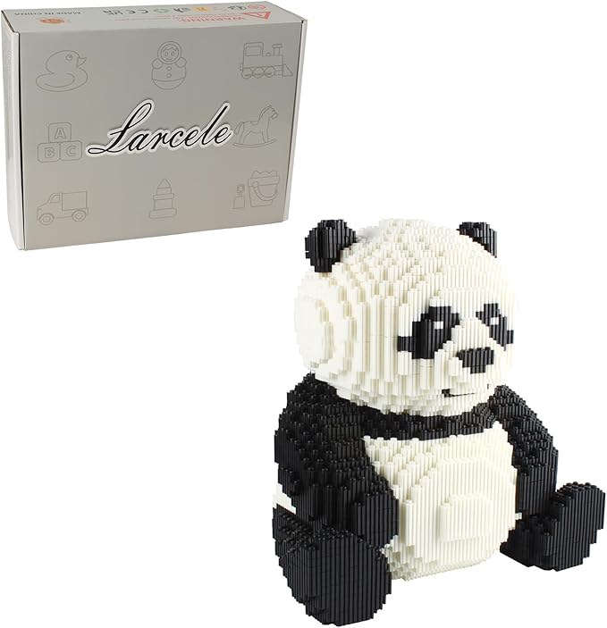 Larcele Panda Micro Building Blocks Animal Mini Building Toy Bricks, 7812 Pieces KLJM-02(Model 2843)