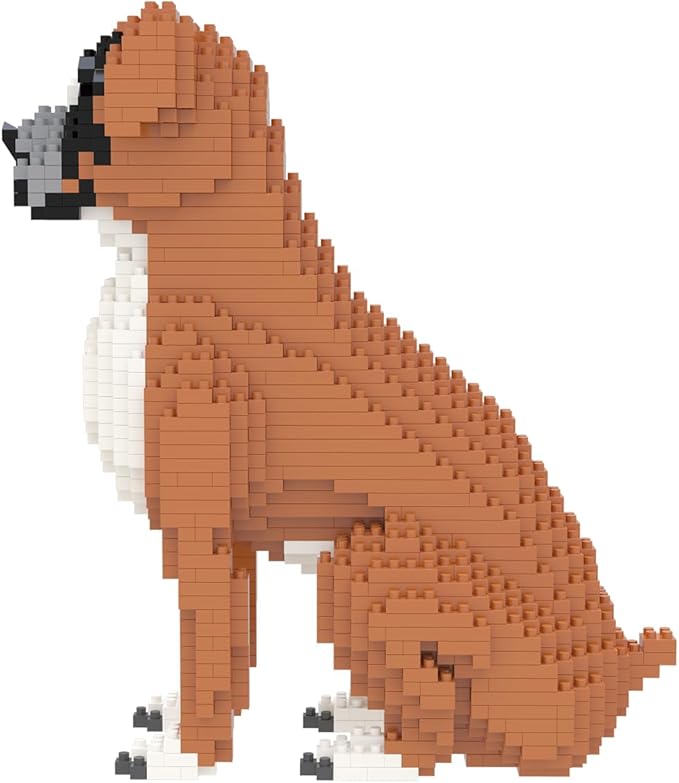 Larcele Micro Dog Building Blocks Mini Pet Building Toy Bricks, 1061 Pieces KLJM-02(Boxer)