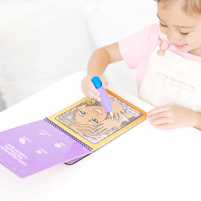 Melissa & Doug On the Go Water Wow! Reusable Water-Reveal Activity Pad - Makeup and Manicures - FSC Certified