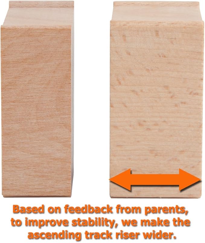 Orbrium Toys 110 Pcs Wooden Train Track Expansion Pack Compatible with Thomas Wooden Train, Brio, Thomas The Tank Engine