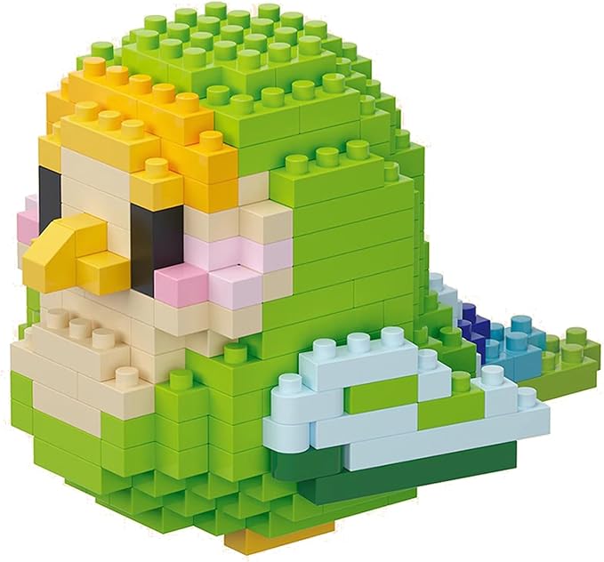 Birds Building Blocks for Adults Mini Building Blocks Birds Building Bricks Toy Micro Block Building Set Gift for Kids and Adults-236 PCS(Green Golden)