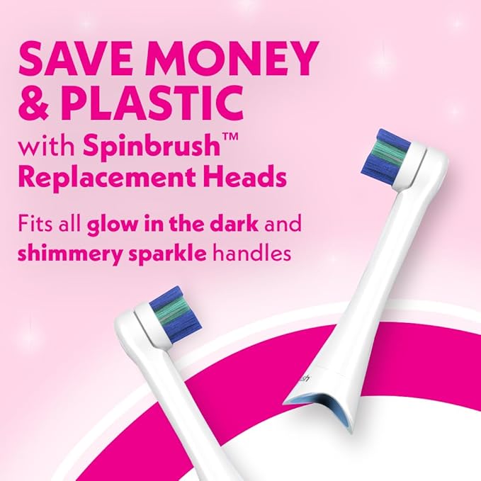 Spinbrush Kids Electric Toothbrush, Shimmery Sparkle, Battery-Powered