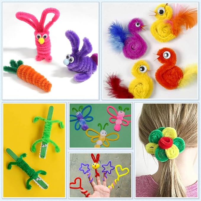 Praisebank Pipe Cleaners for Crafts (200pcs in Skin Color), 12 inch Long Pipe Cleaners, Pink Pipe Cleaners.