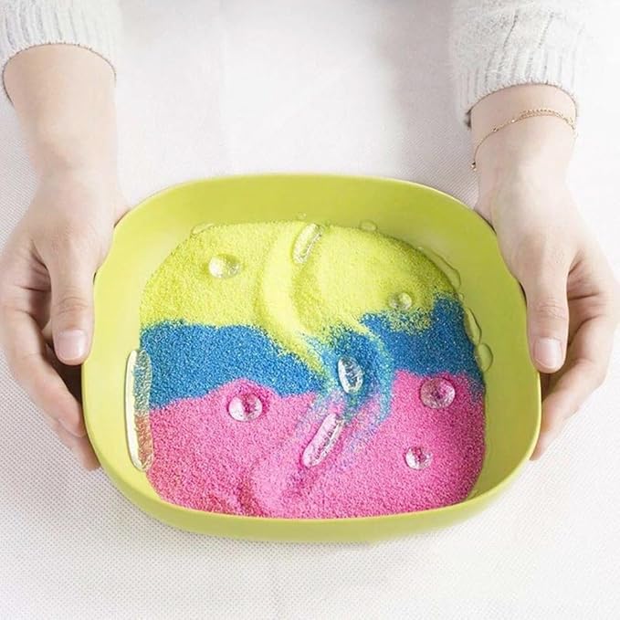 XIYUAN 8Pack Colorful Magic Sand Amazing Space Sand Hydrophobic Sand Kids Happy Play Sand Toys Never Gets Wet Sand Novelties Party Favors Educational Innovations Gift 2lbs 8 Colors …