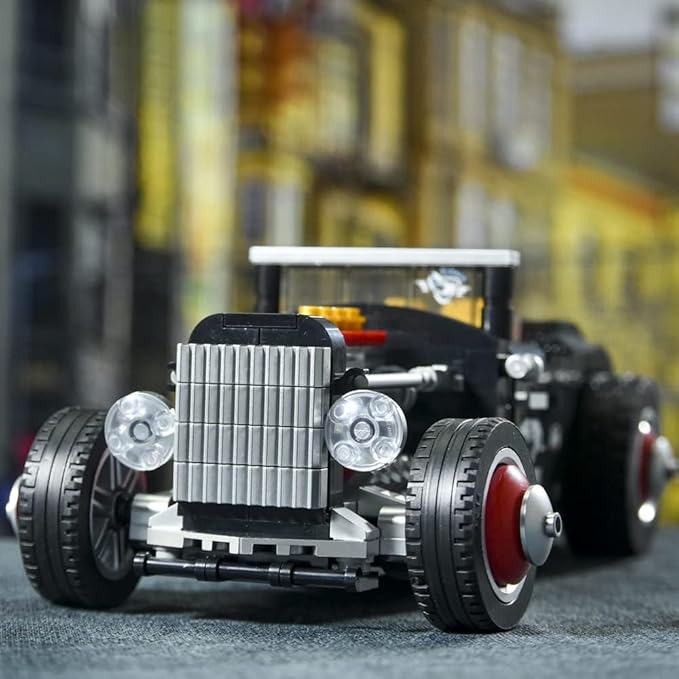 RiceBlock Champion Car Building Toys Gifts for Kids Boys Aged 7-14, Retro Car Building Blocks Sets, 452 Pieces DIY Building Kit Compatible with Lego Sets