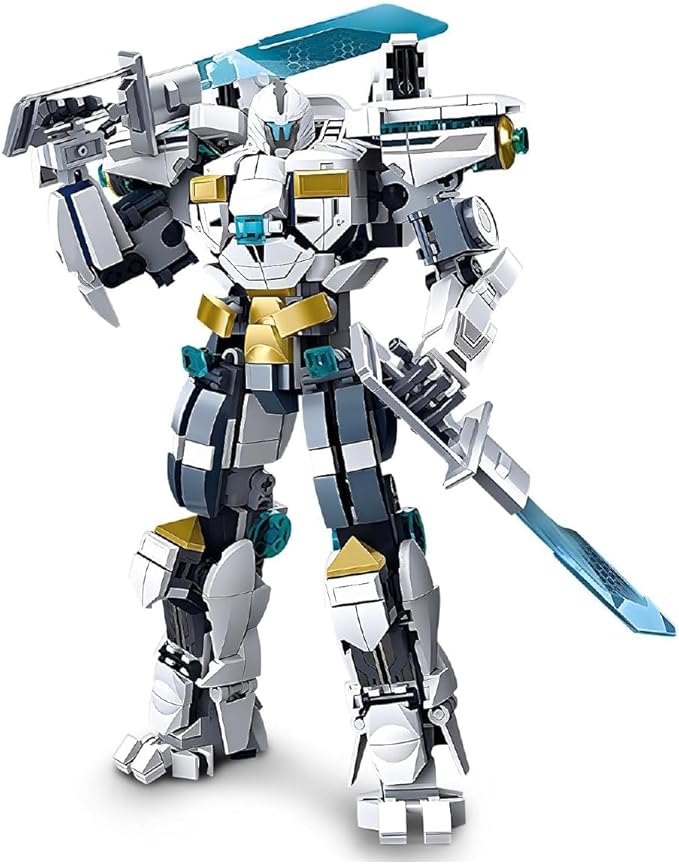 DAHONPA Frozen Warrior Transforming Mech Building Blocks Set (561 PCS), Assembly Mecha Robot Model Kit, Technology City MechWarrior Toy, Christmas Birthday Gifts for Adults and Kids