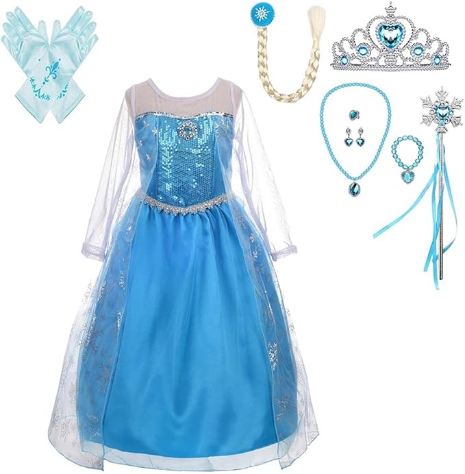Dressy Daisy Toddler Little Girls' Ice Princess Dress Costume Birthday Halloween Christmas Fancy Party Dresses