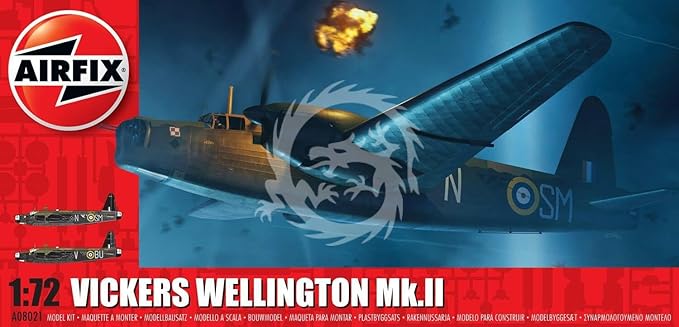 Airfix Vickers Wellington MK II 1:72 WWI Military Aviation Plastic Model Kit A08021