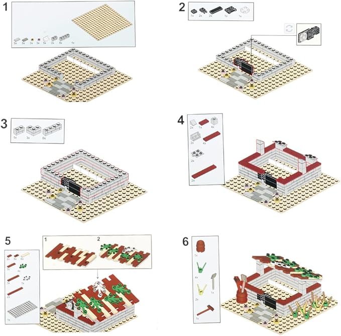 Farm Field Set Building Blocks Plant Animal Crops Building Bricks Kit DIY Building Set Compatible All Major Brands (#C)