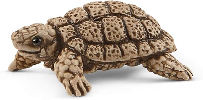 Schleich Wild Life 6-Piece Tortoise Toy Figure with Hatchlings and Turtle Home Playset for Kids Ages 3-8, Brown