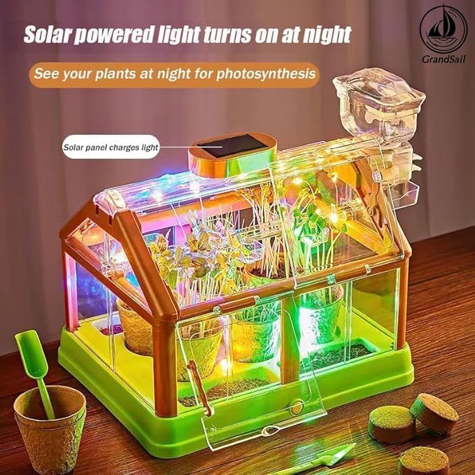 Terrarium kit for Kids,Kids Plant Growing Kit,Science STEM Toy & Craft Growing Kits for Ages 4-8 Birthday Easter Gifts for Boy, Girls 4, 5, 6, 7, 8, Year Old - Gardening Set Toys