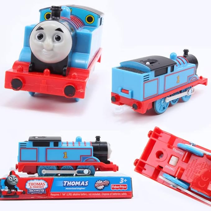 wltk Motorized Blue TH-OMAS Train Engine Toy Set, Battery-Powered Train’s Friend Toy Set ，Toddlers Train Toys for Age 3 4 5 6 7 8 Kids Boys Girls