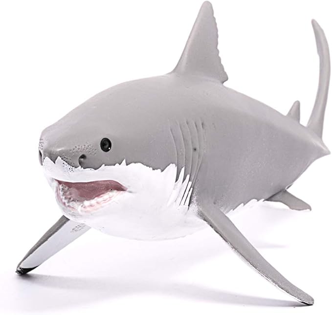 Schleich Wild Life Realistic Great White Shark Figurine - Durable and Educational Ocean Shark Animal Figurine Toy for Play and Imagination for Boys and Girls, Gift for Kids Ages 3+