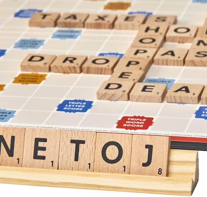 Hasbro Gaming Scrabble Board Game,Word Game for Kids Ages 8 and Up,Fun Family Game for 2-4 Players,The Classic Crossword Game