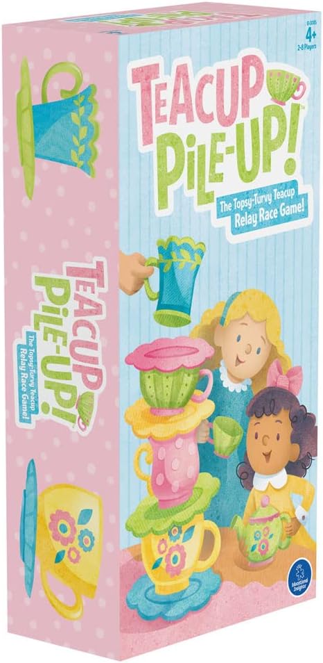 Educational Insights Teacup Pile-Up! Relay Game, Preschool Board Game, Gift for Kids Ages 4+