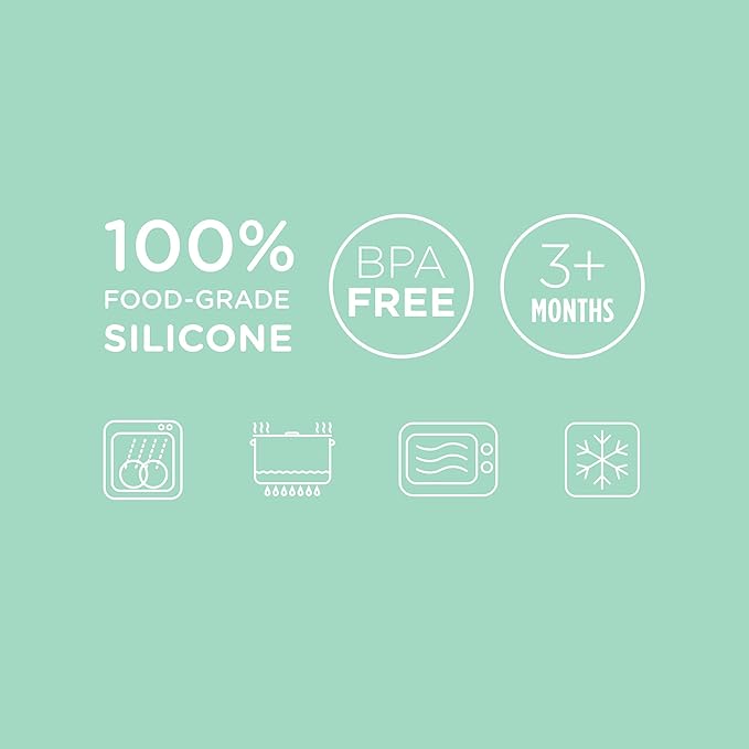 Olababy Baby and Children's Spoon (Training, Set of 2) - Flexible Learning Spoon for Complementary Foods Introduction | Soft, Flexible Silicone BPA-Free