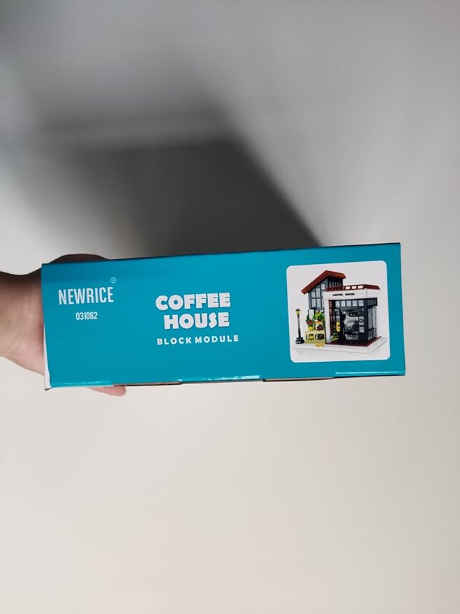 Cafe House Architecture Building Set with LED Light,City Coffee House Model Kit,Building Blocks Toy for 15+ Age Teen,Adult (1512 Pieces)