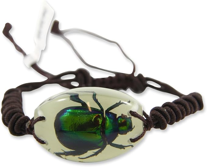 REALBUG Chafer Beetle Bracelet, Glow in the dark, 10 inches , Green